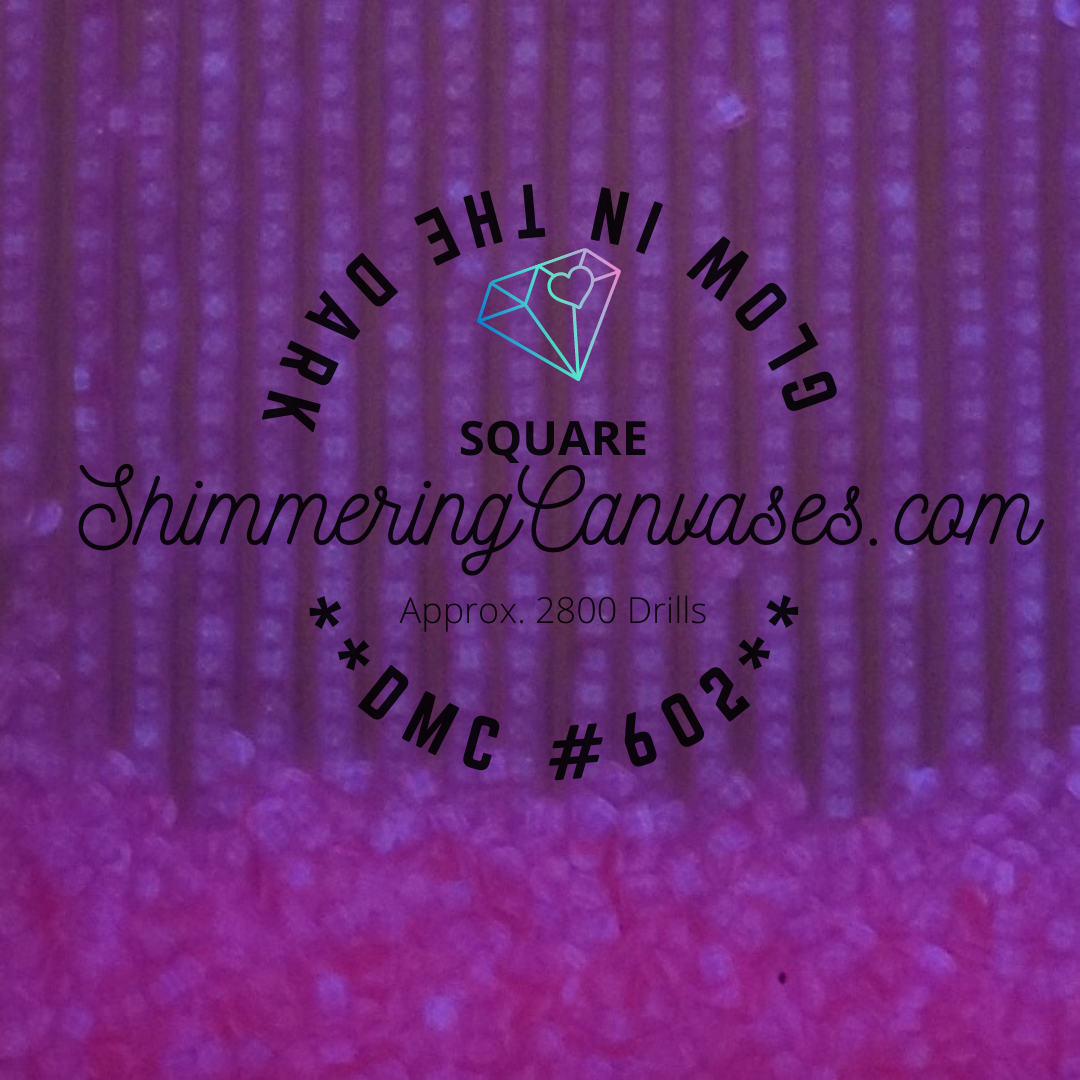 Square Glow in the Dark Drills DMC #602