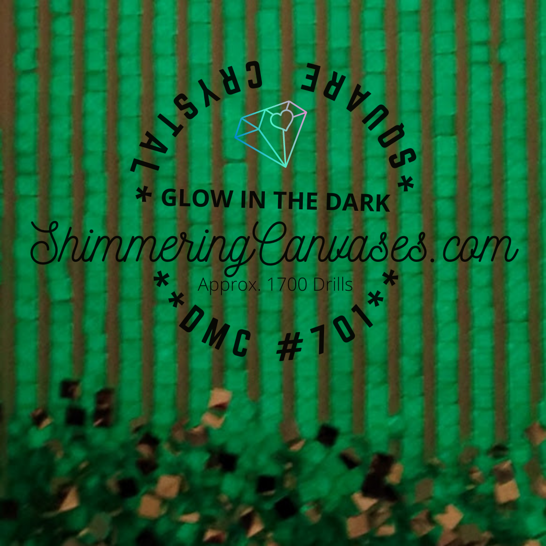 Square Crystal Glow in the Dark Drills DMC #701