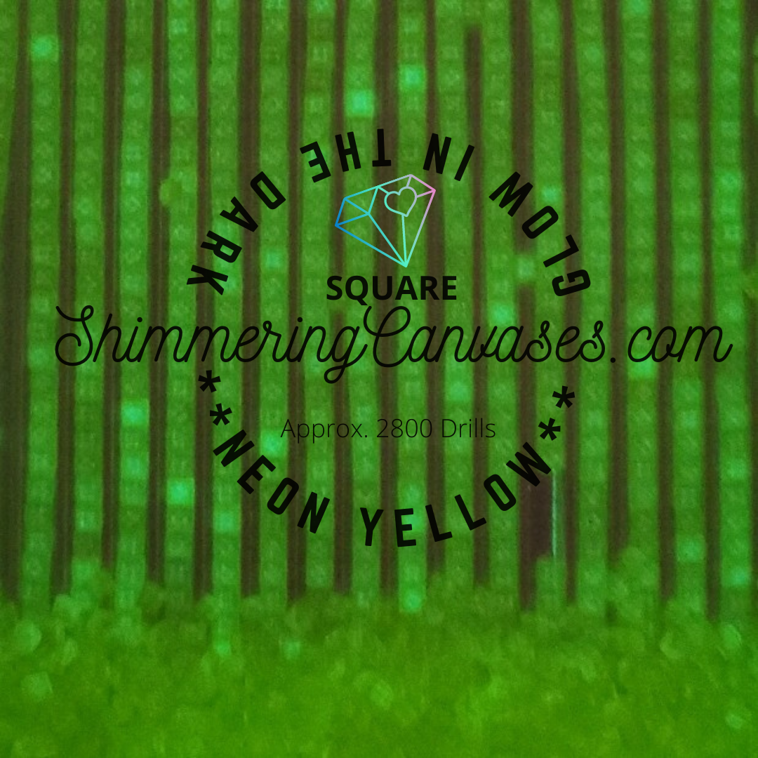 Square Neon Glow in the Dark Drills Yellow