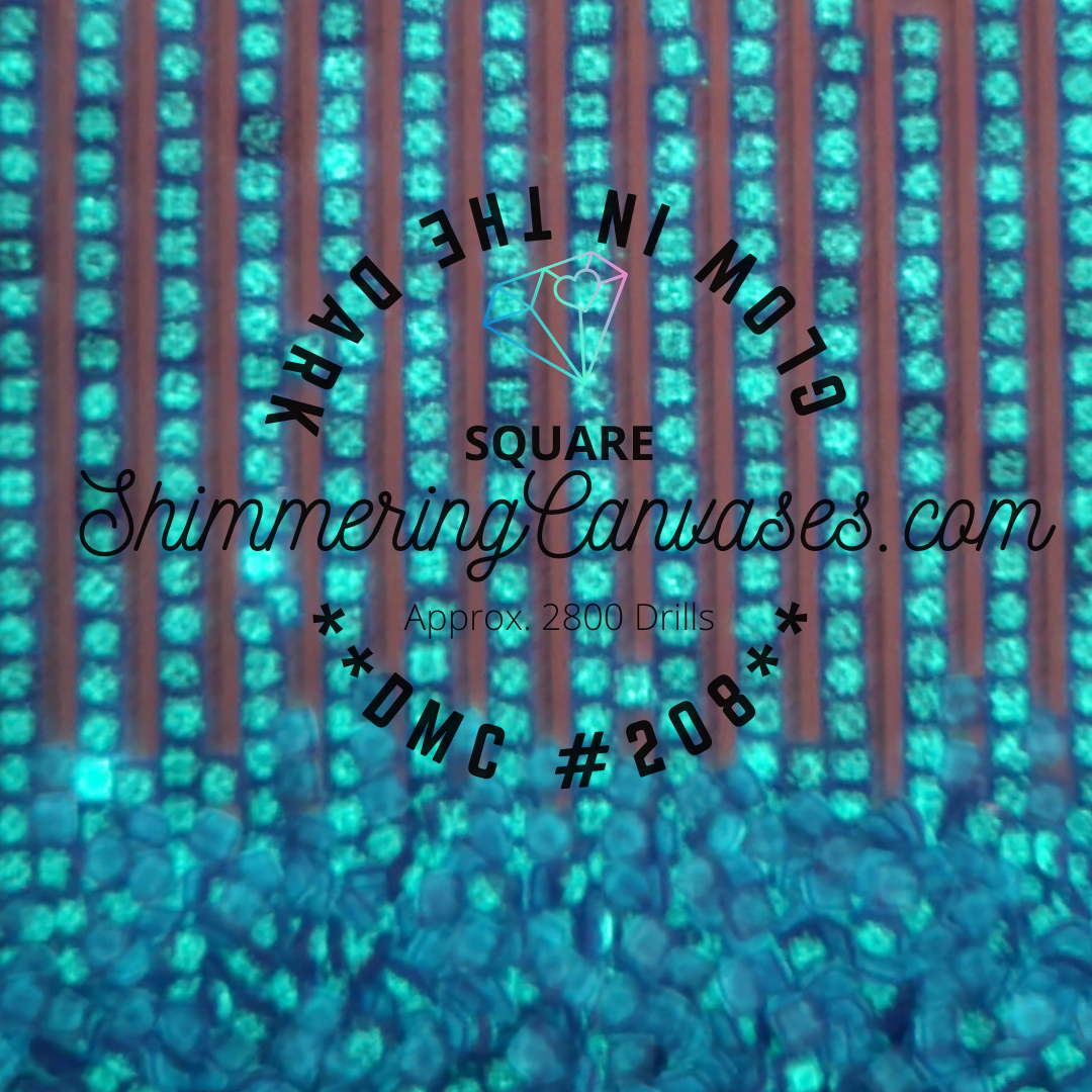 Square Glow in the Dark Drills DMC #208