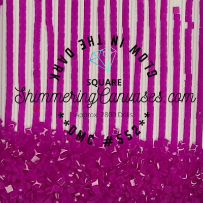 Square Glow in the Dark Drills DMC #552