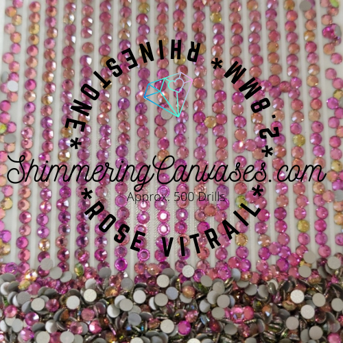 2.8mm Rose Vitrail (Round)