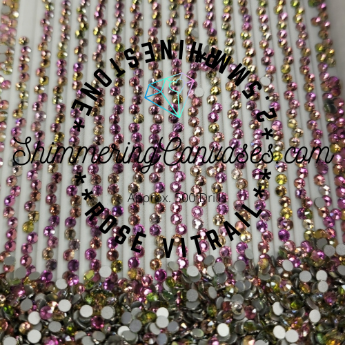 2.5mm Rose Vitrail (Square)