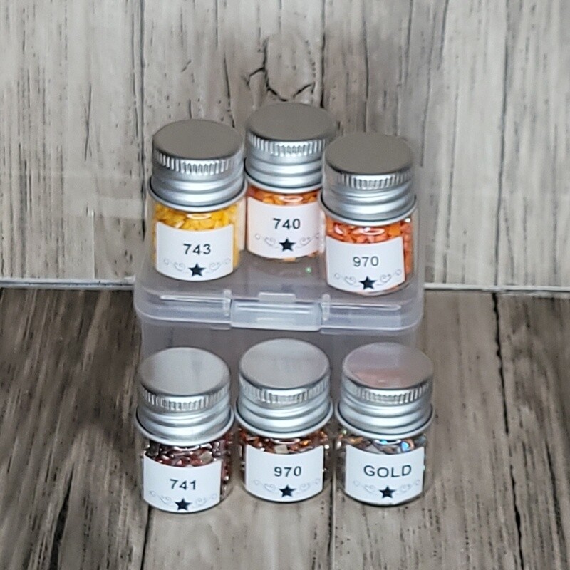 Small Square Sample Set Orange