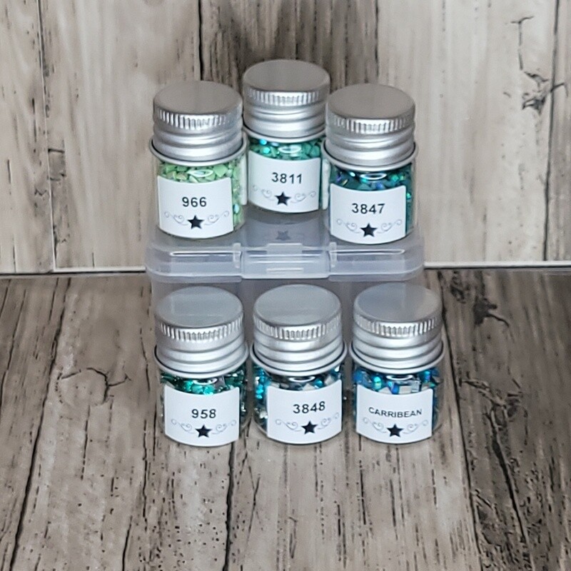 Small Square Sample Set Teal