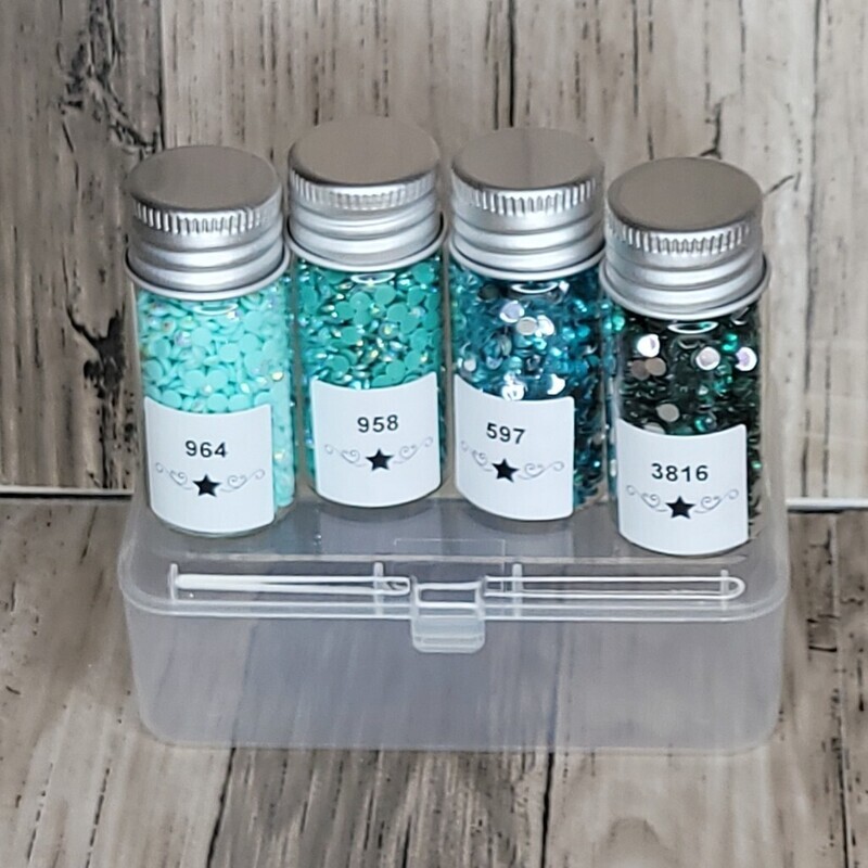 Round Sample Set Aqua