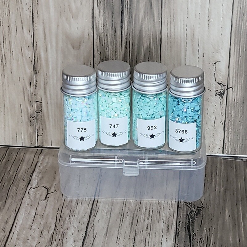 Square AB Sample Set  Aqua