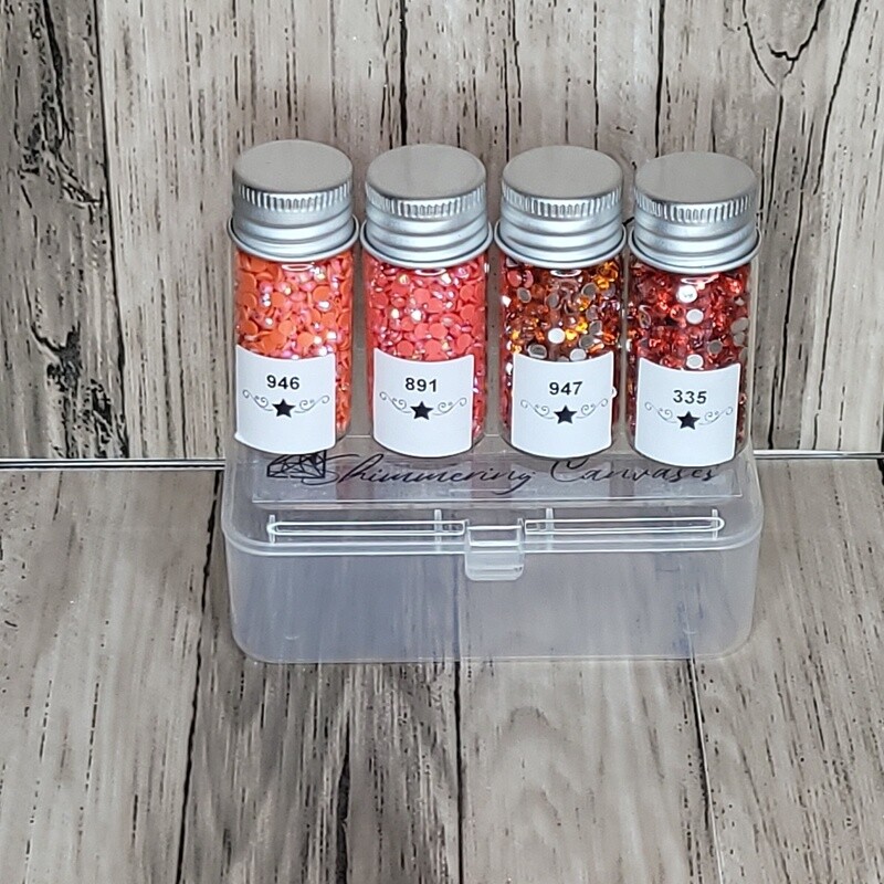 Round Sample Set Orange Red
