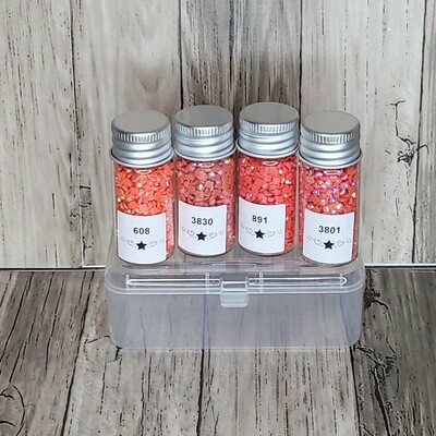 Square AB Sample Set Red Orange