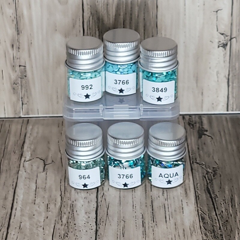 Small Square Sample Aqua