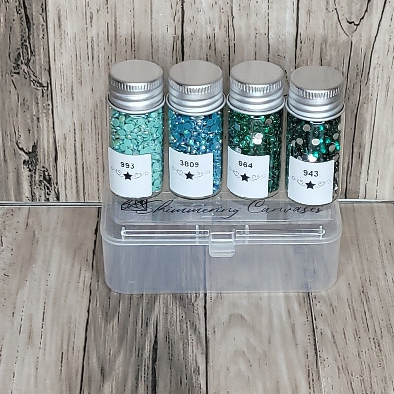 Round Sample Set Sea Green