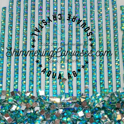 Square Crystal Set #6 (5 Colors)