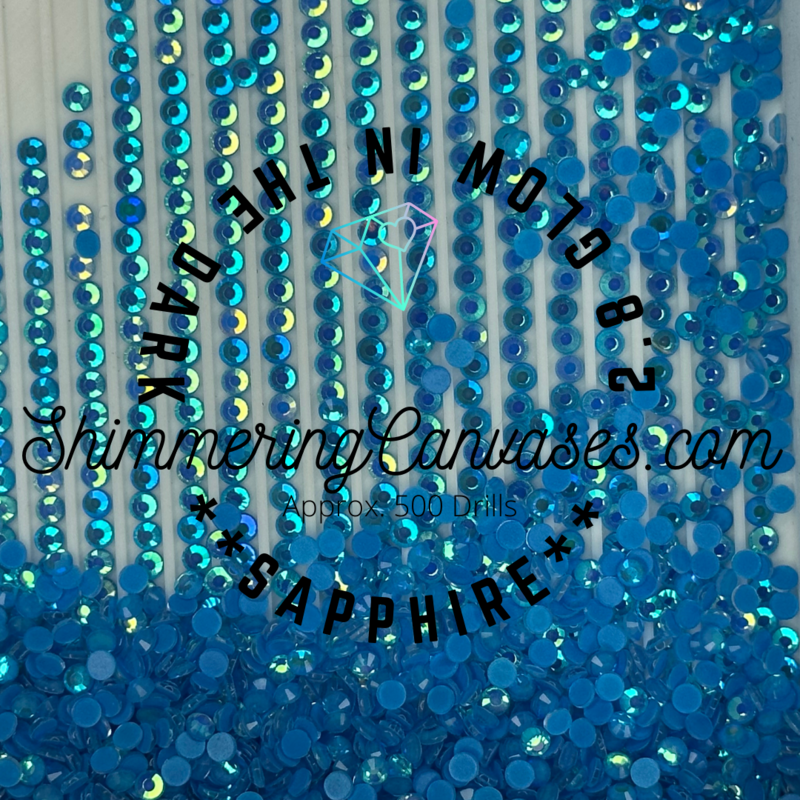 2.8mm Glow in the Dark Sapphire (Round)