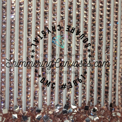 Square Crystal DMC #3861 Cocoa, Light