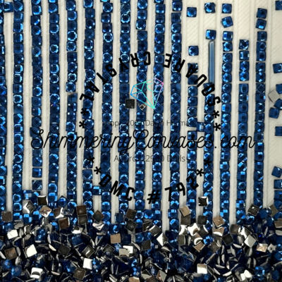 Square Crystal DMC #792 Cornflower Blue, Dark