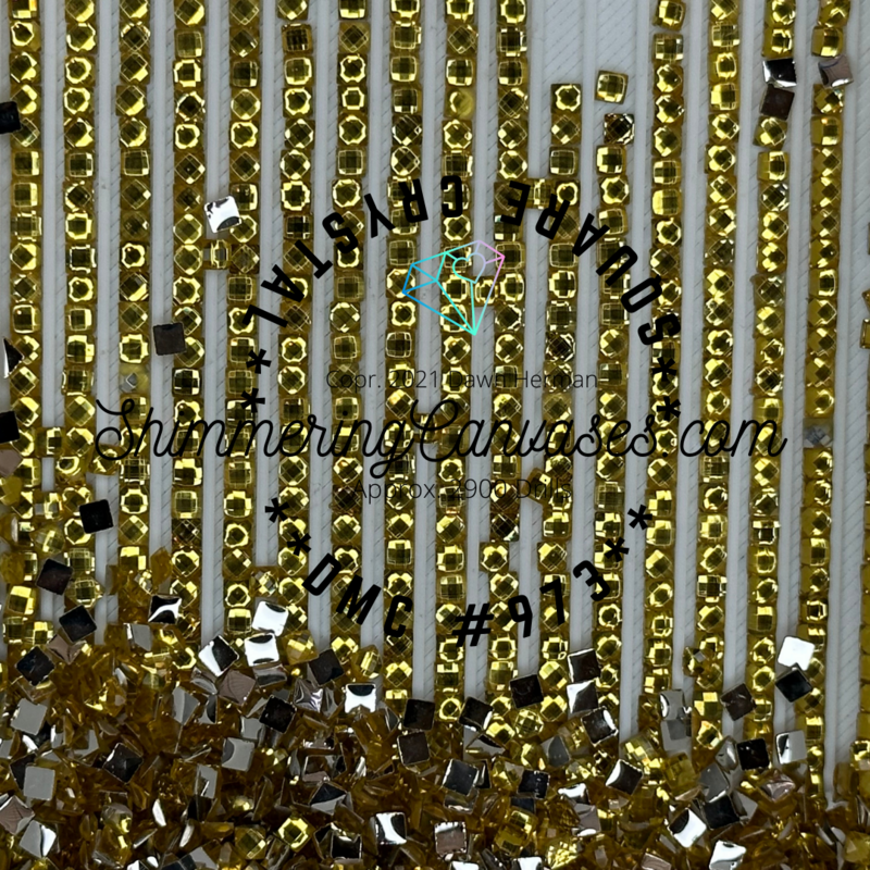 Square Crystal DMC #973 Canary, Bright