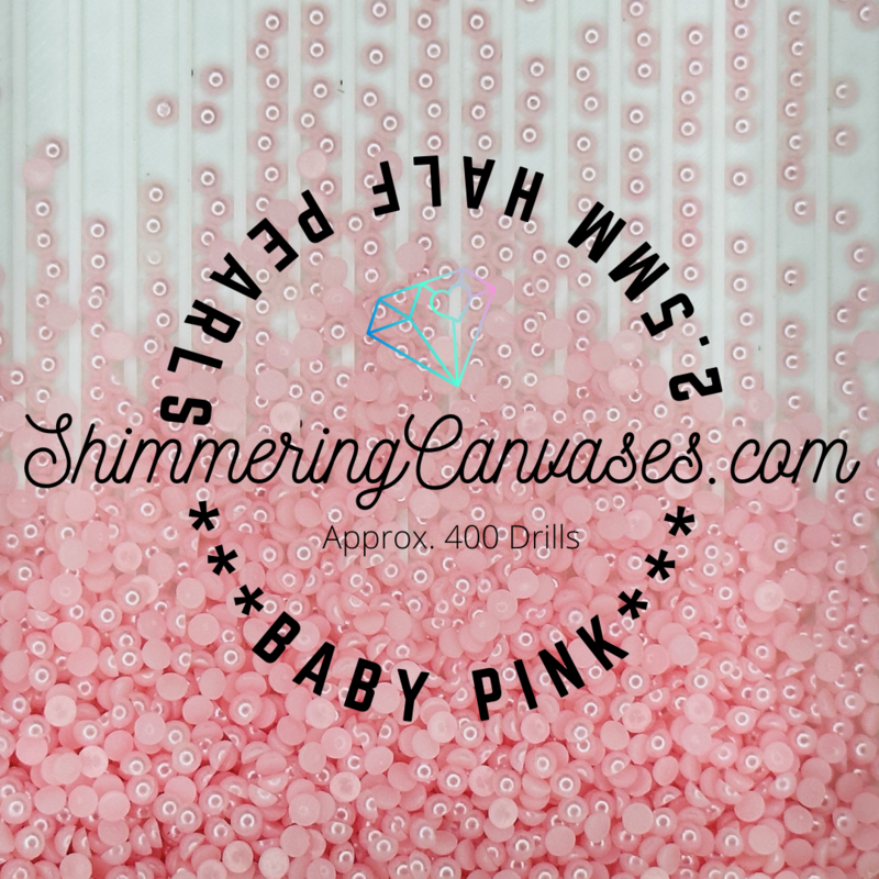 Baby Pink 2.5mm Half Pearls (For Square Painting