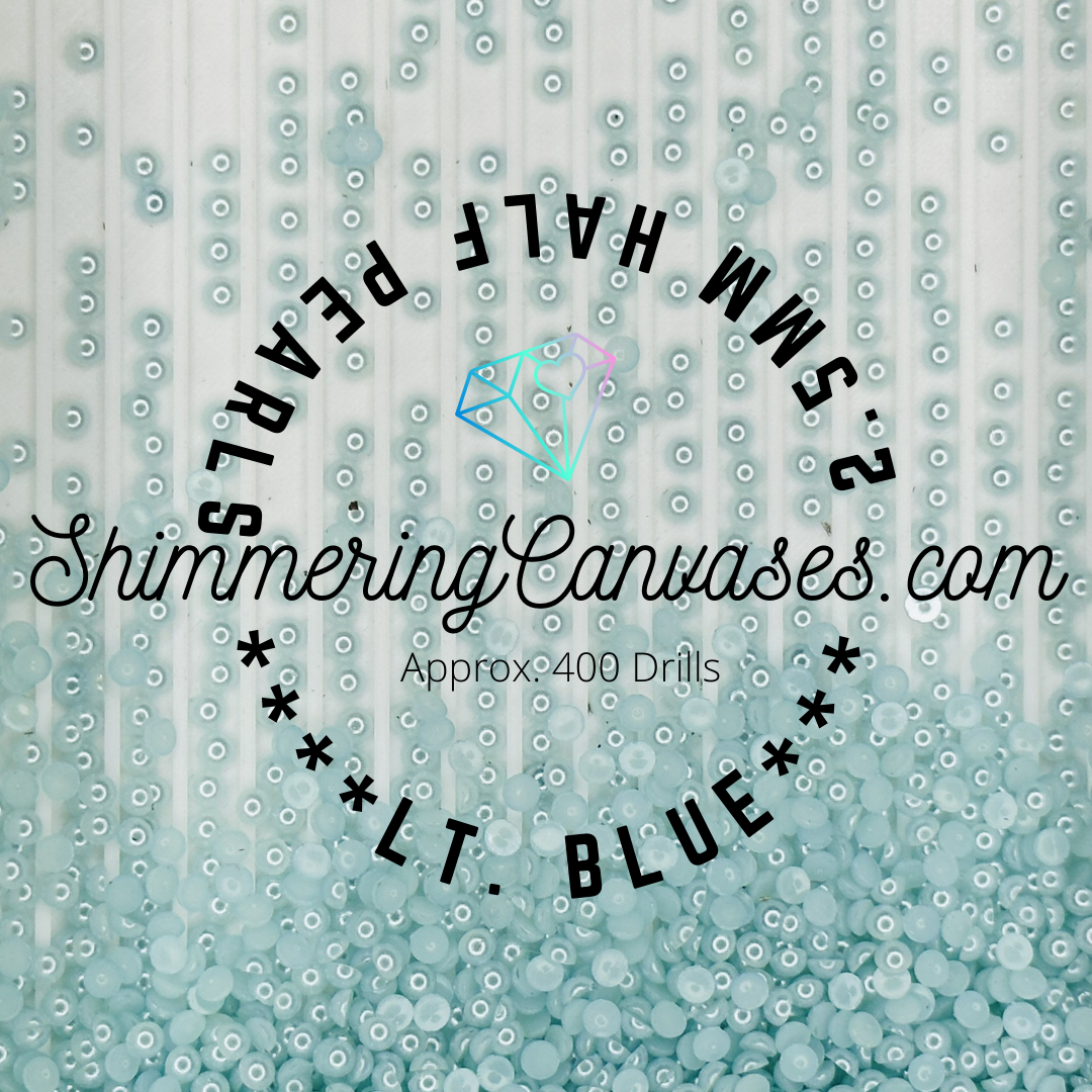 Light Blue 2.5mm Half Pearls (For Square Painting