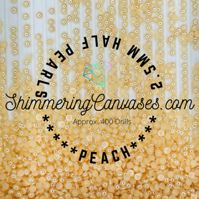Peach 2.5mm Half Pearls (For Square Painting