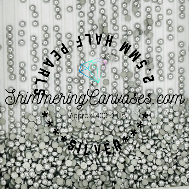 Silverc2.5mm Half Pearls (For Square Painting
