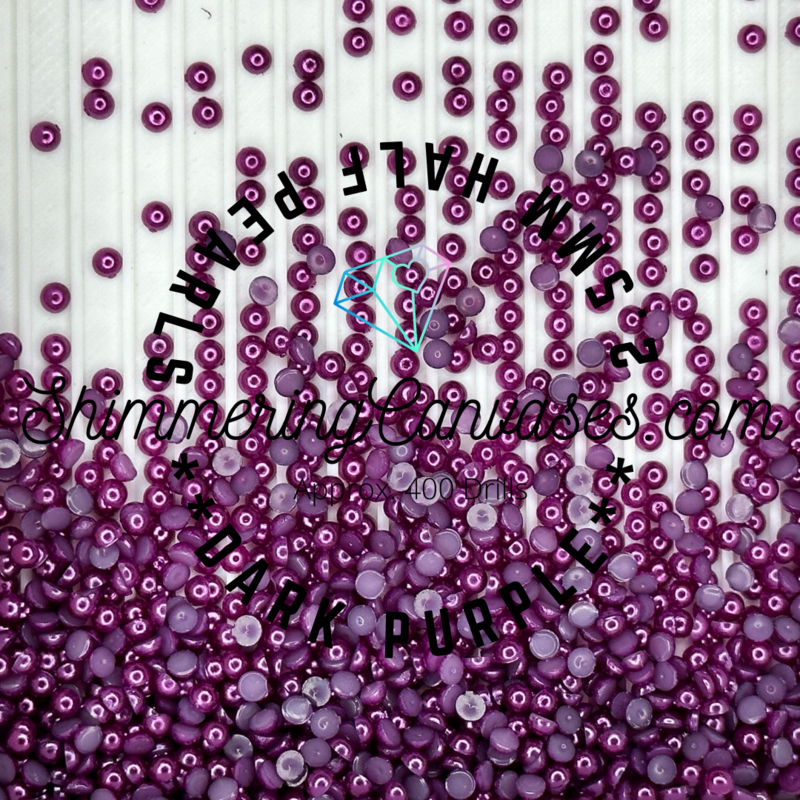 Dark Purple 2.5mm Half Pearls (For Square Painting