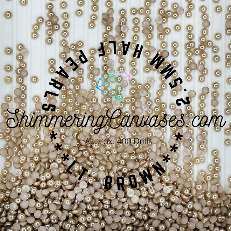Light Brown 2.5mm Half Pearls (For Square Painting