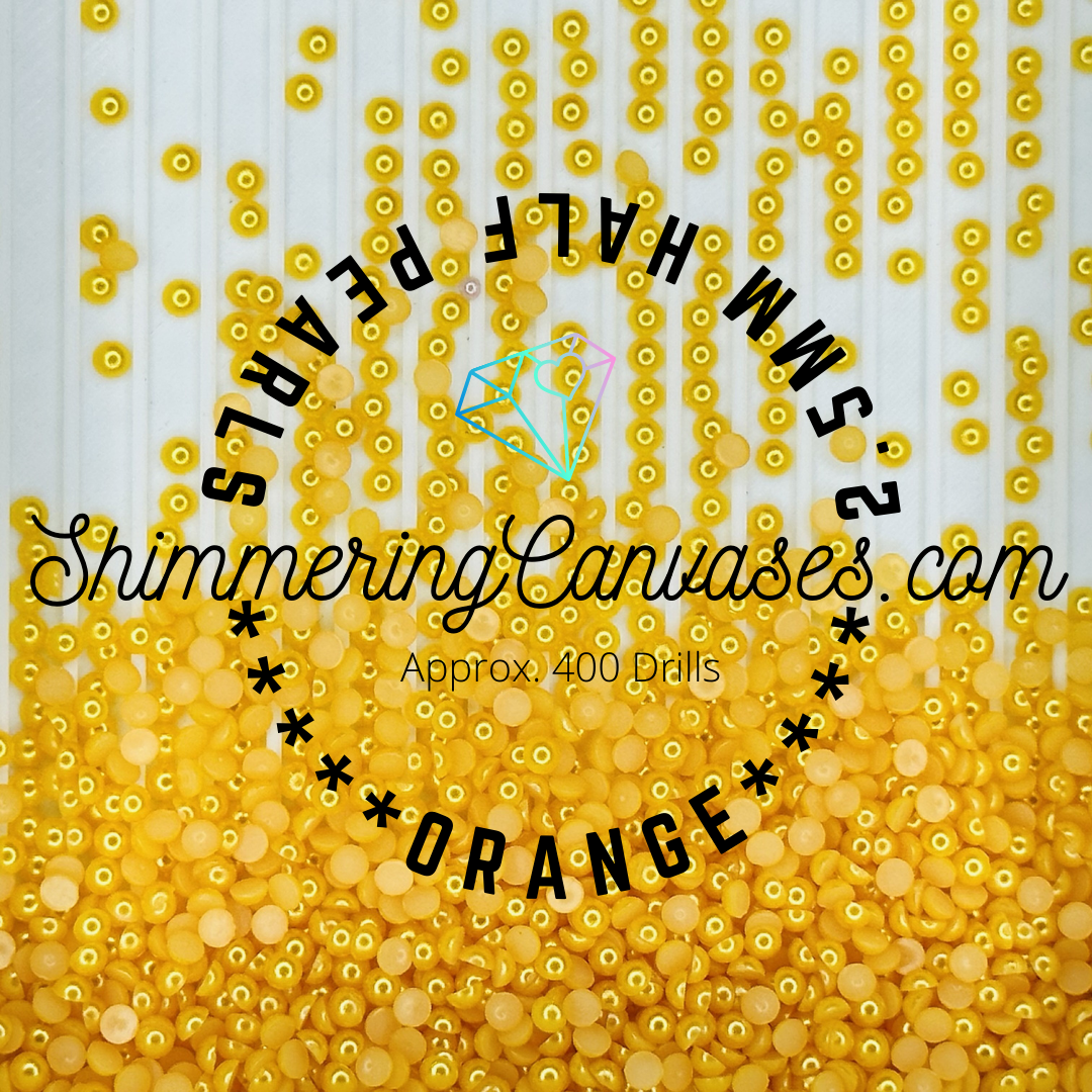 Orange 2.5mm Half Pearls (For Square Painting