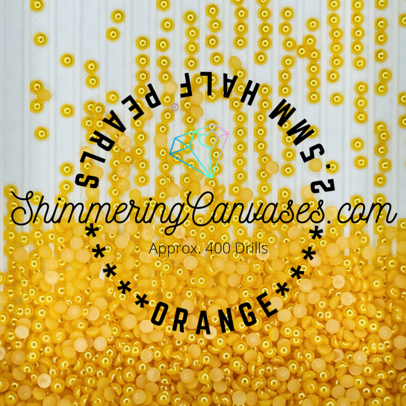 Orange 2.5mm Half Pearls (For Square Painting