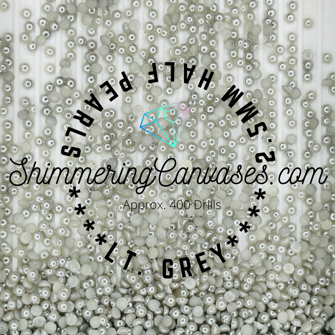 Light Grey 2.5mm Half Pearls (For Square Painting