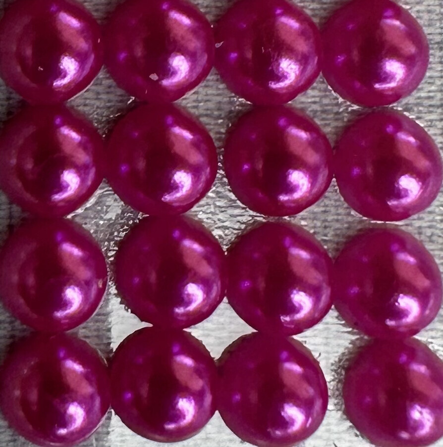 Dark Pink 5mm Half Pearls (For Square Painting)