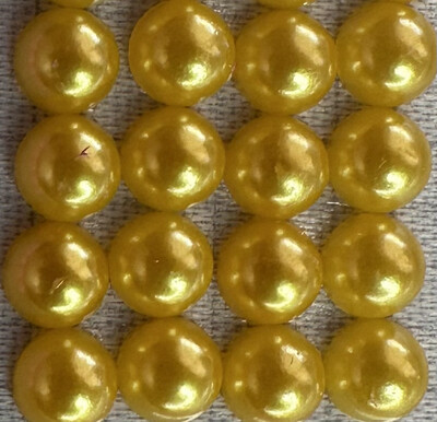 Bright Yellow 5mm Half Pearls (For Square Painting)