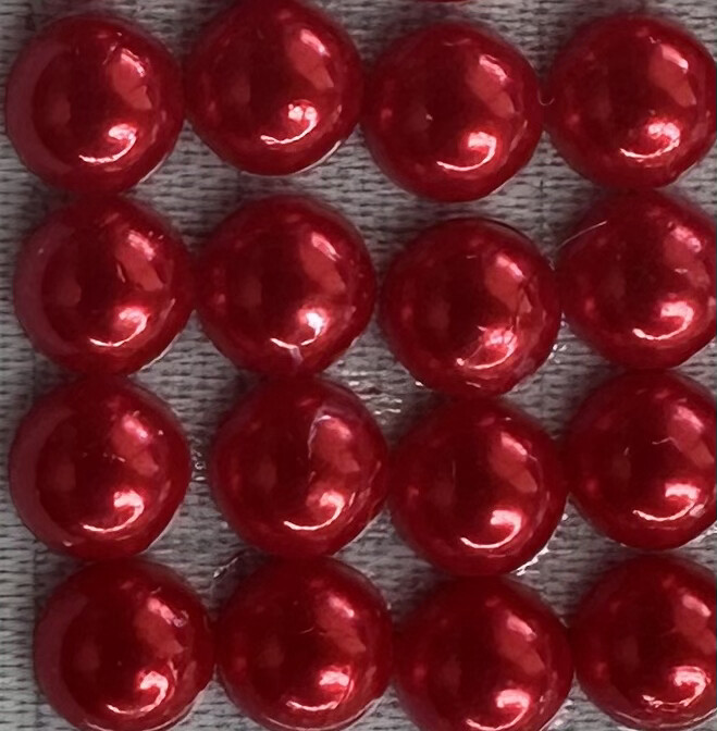 Red 5mm Half Pearls (For Square Painting)