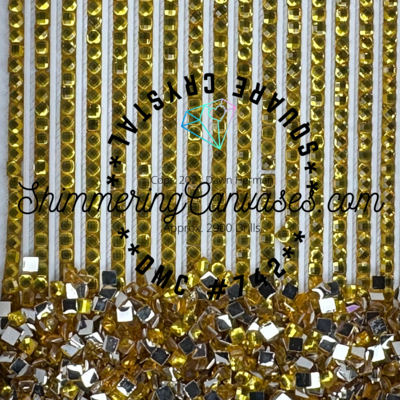 Square Crystal DMC #742 Tangerine, Light