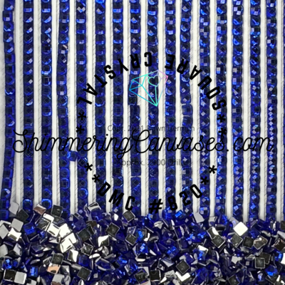 Square Crystal DMC #820 Royal Blue, Very Dark