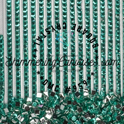 Square Crystal DMC #959 Sea Green, Med