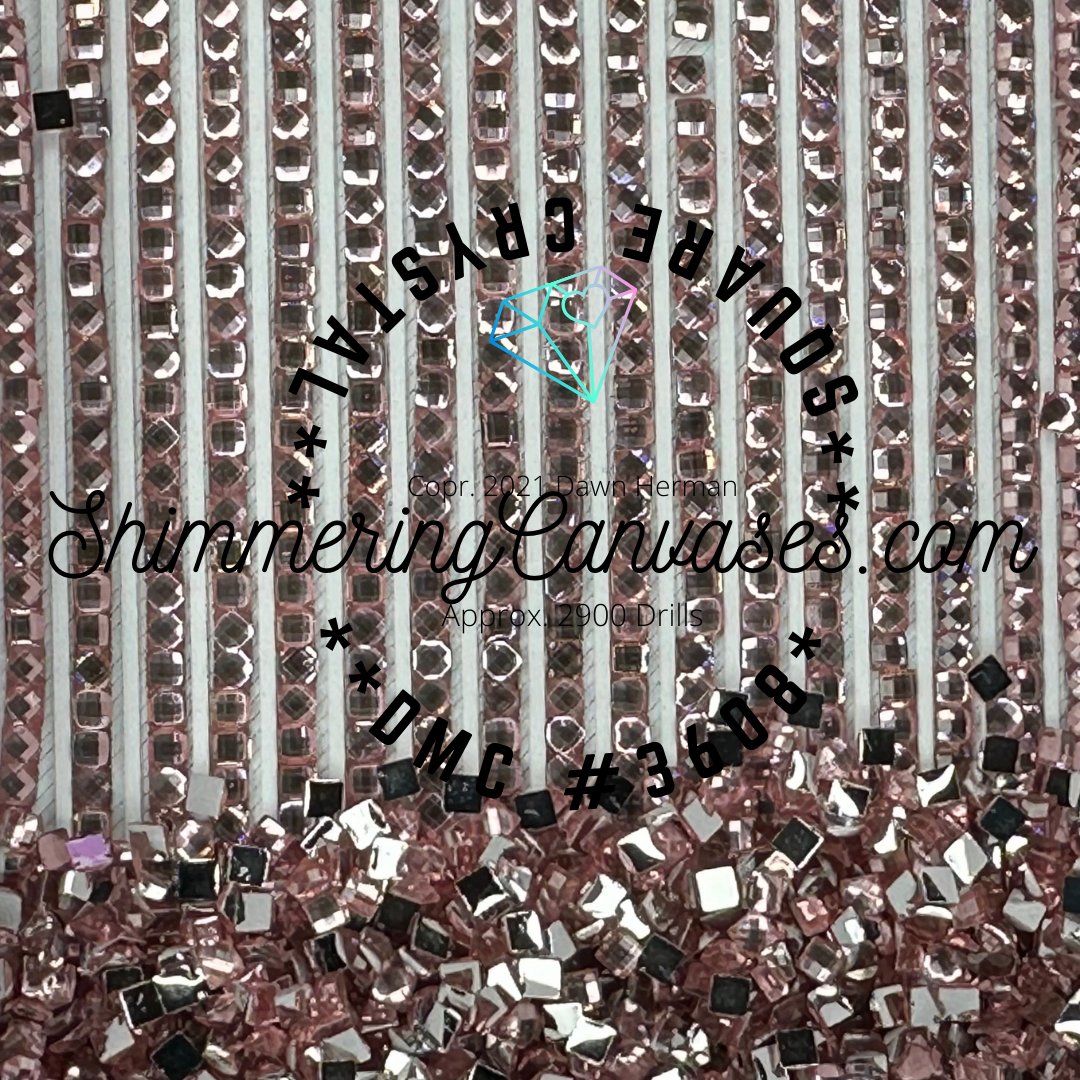 Square Crystal DMC #3608 Plum, Very Light