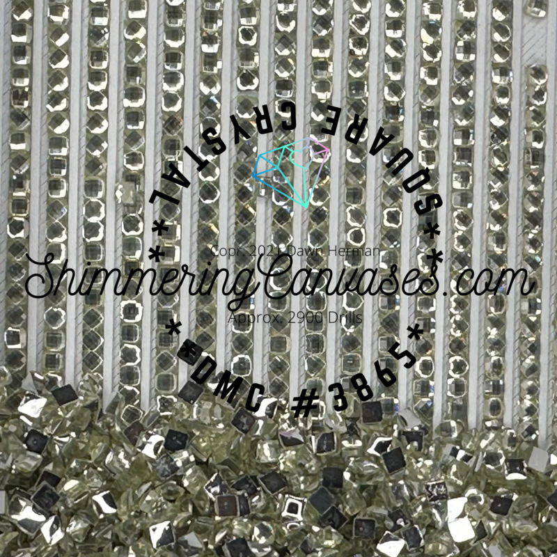 Square Crystal DMC #3865 Winter White