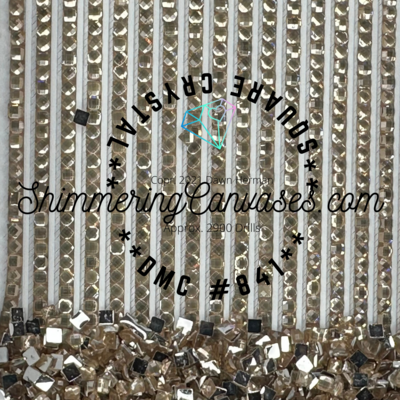 Square Crystal DMC #841 Beige Brown, Light