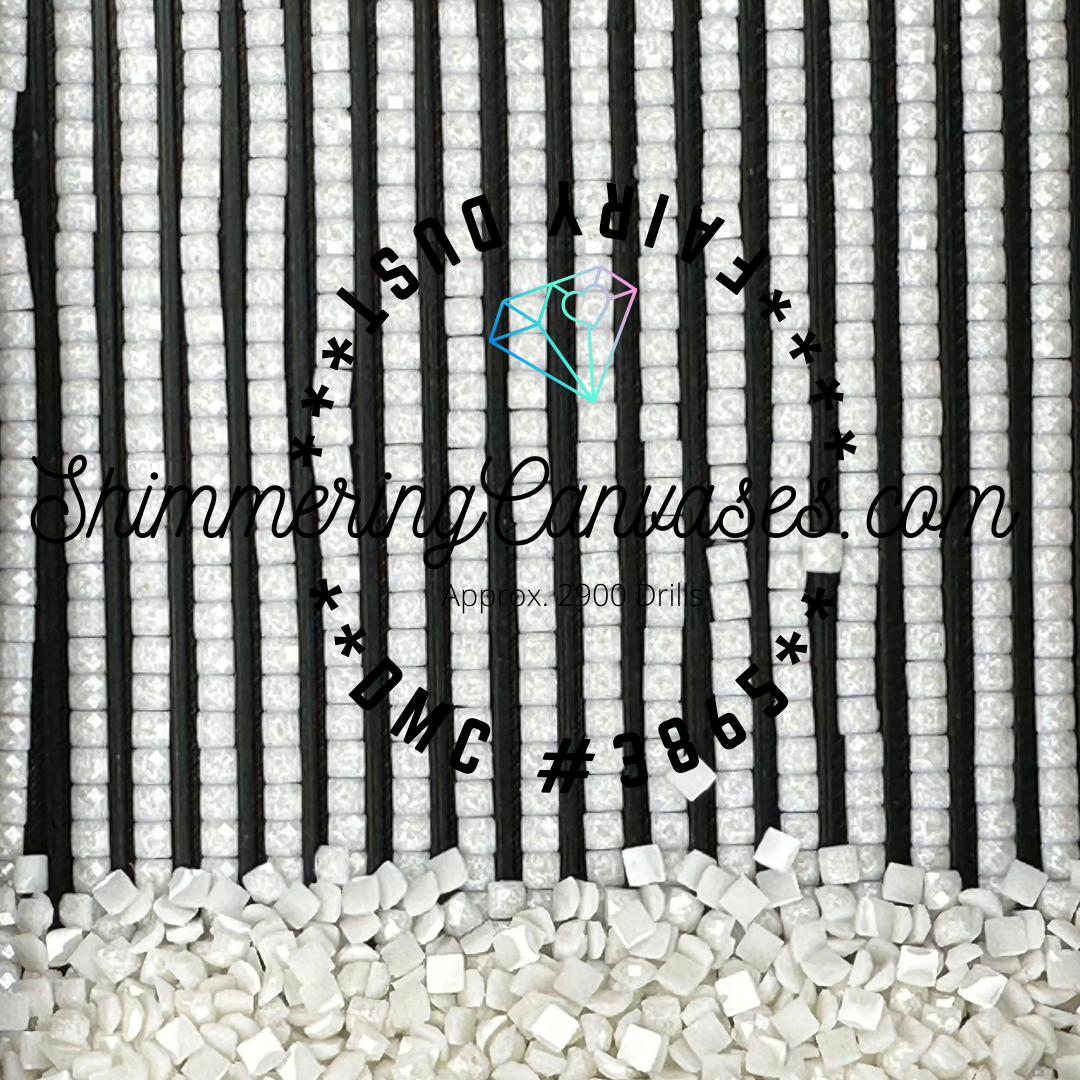 Square Fairy Dust Drill DMC #3865 Winter White