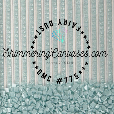 Square Fairy Dust Drill DMC #775 Baby Blue, Very Light