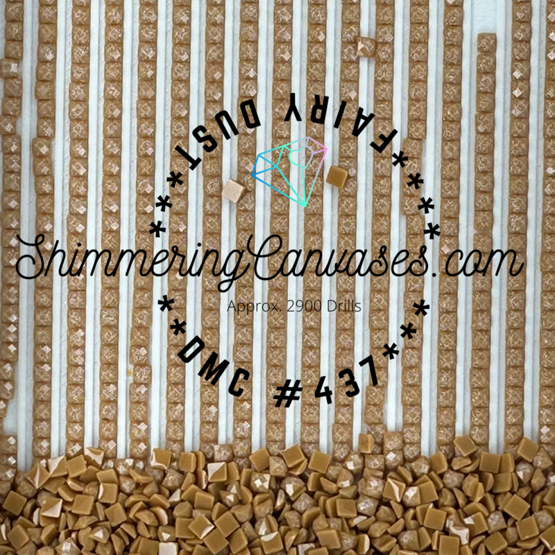 Square Fairy Dust Drill DMC #437 Tan, Light
