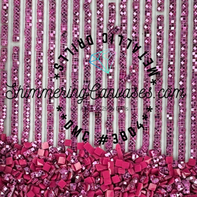 Square Metallic Drill DMC #3804 Cyclamen Pink, Light