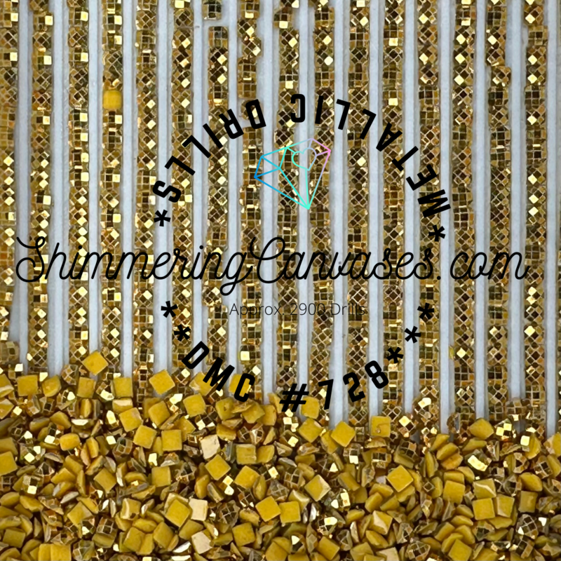 Square Metallic Drill DMC #728 Golden Yellow
