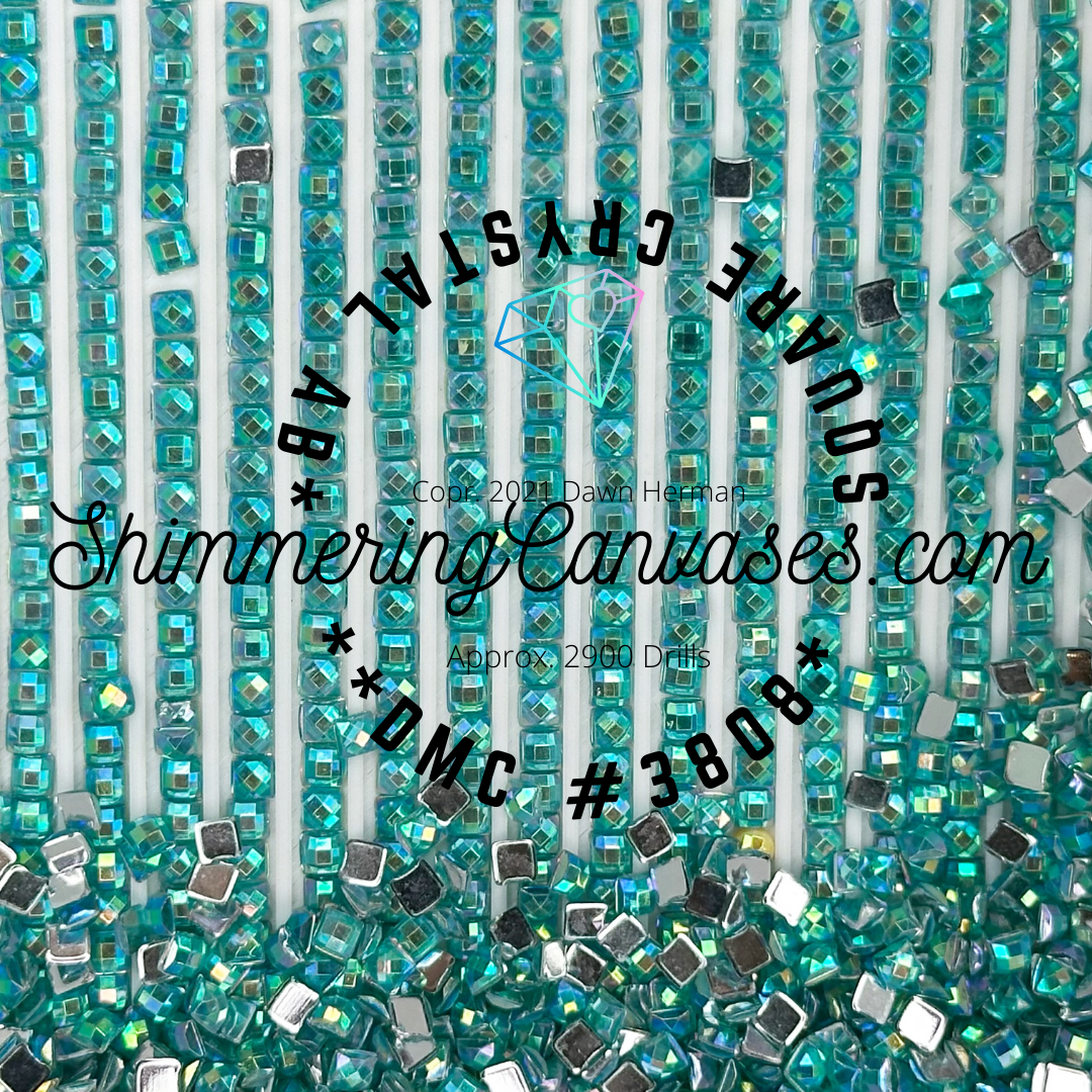 Square Crystal Set #18 (6 AB Colors)
