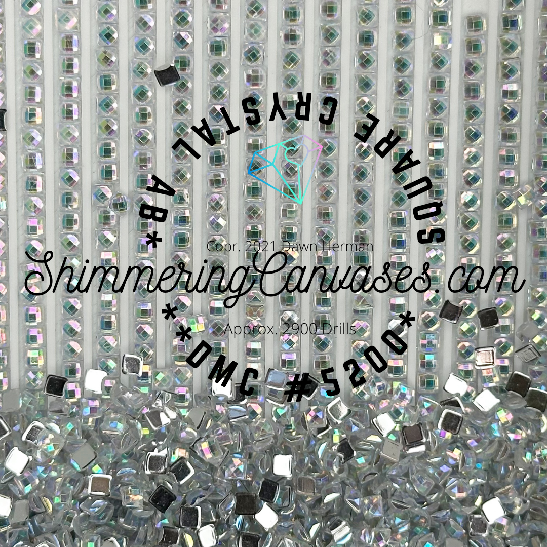 Square Crystal Set #18 (6 AB Colors)
