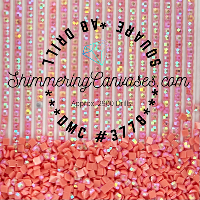 Square AB Drills DMC #3778 Terra Cotta, Light