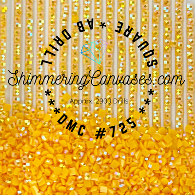 Square AB Drills DMC #725 Topaz