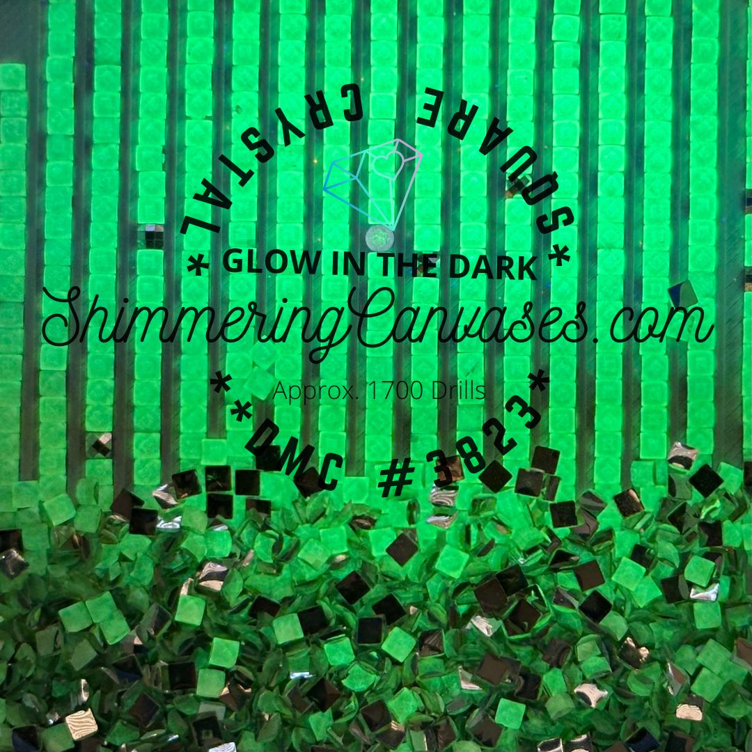 Square Crystal Glow in the Dark DMC #3823 Yellow, Ultra Pale
