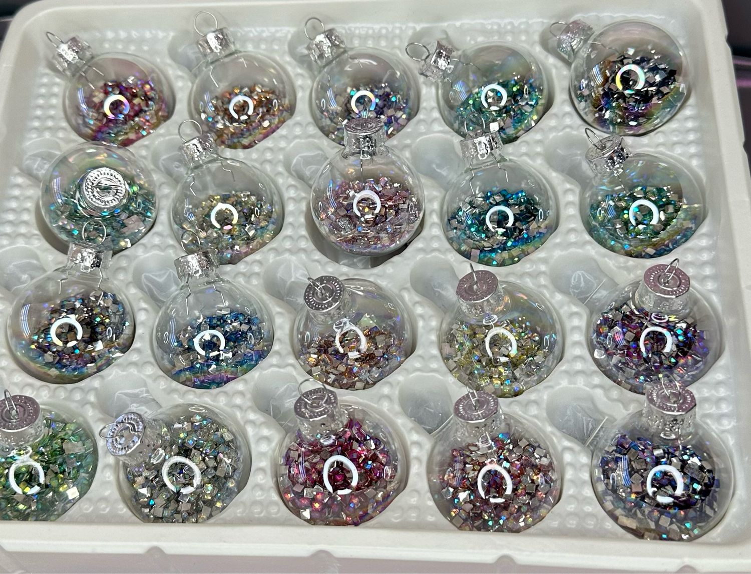 Square Crystal AB Drill Christmas Ornament Gift Set