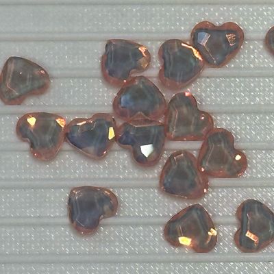 5MM Shimmer Stones Hearts Peach